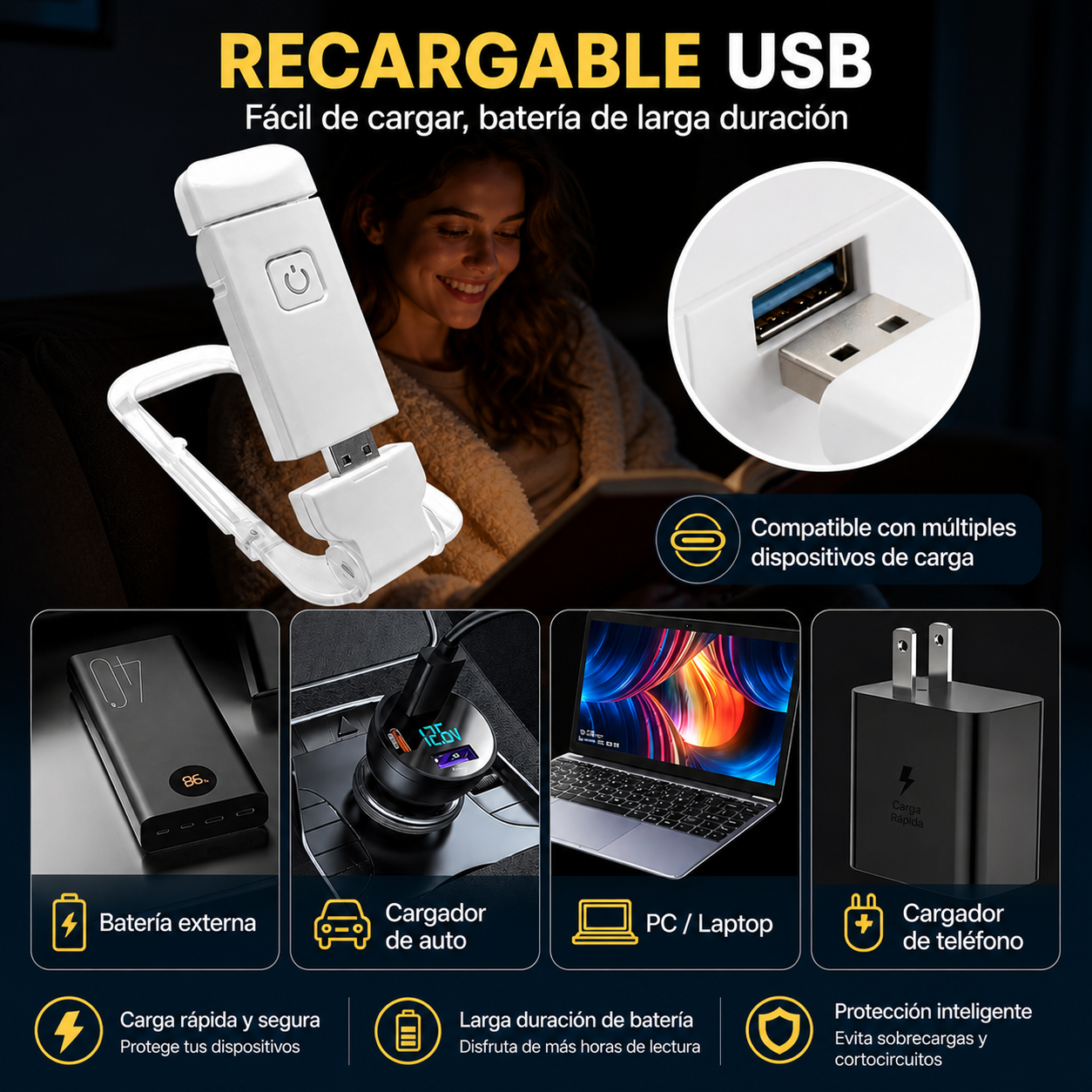 GLOWCLIP™ — Lee Donde Quieras, Sin Molestar A Nadie